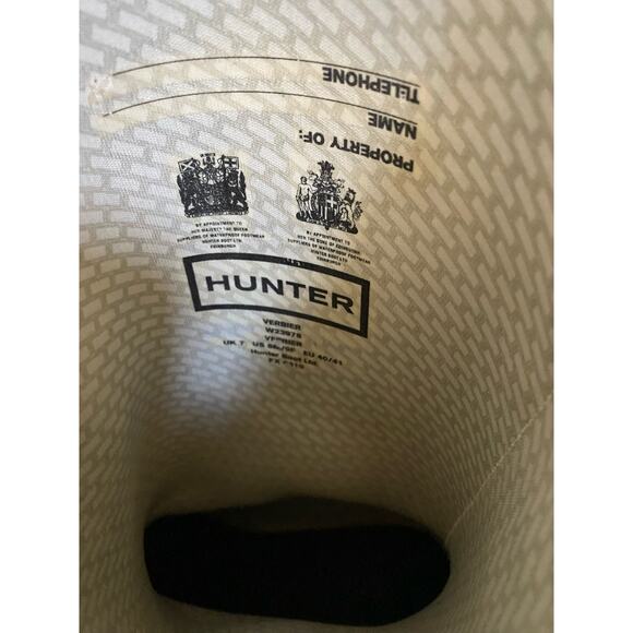 Rare! Hunter Sz 9 - 10 Verbier Lace Up Wedge Platform Rain Boots Titanium Gold - Picture 3 of 11